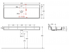 Kerasan 353431 CENTO umywalka 120X45 SOSP/APP NERO MATT